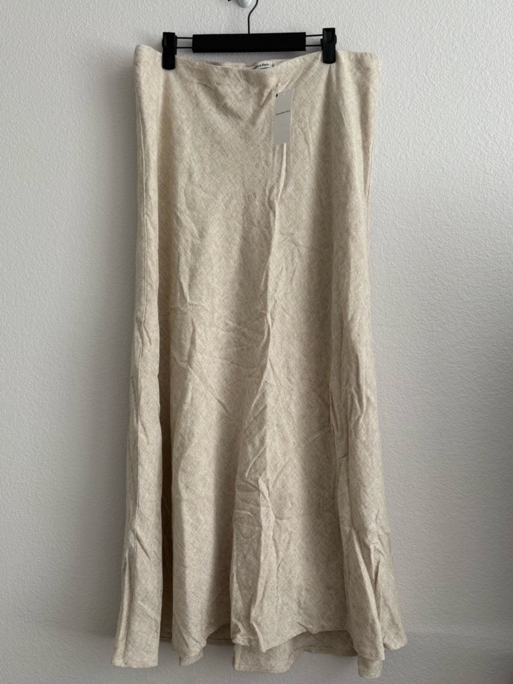 Abercrombie Mid-Rise Linen Blend Maxi Skirt - Picture 3 of 4